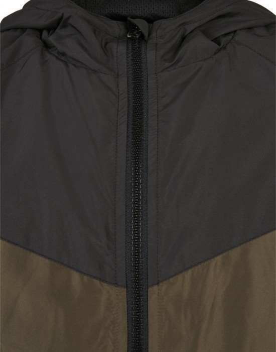 Детско спортно яке в масленозелен цвят Urban Classics 2-Tone Tech Windrunner, Деца - Lit.bg