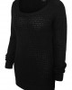 Дамски пуловер в черно Urban Classics Ladies Long Wideneck Sweater, Блузи - Lit.bg