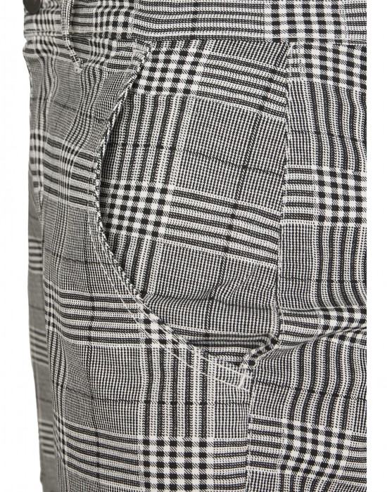 Мъжки карго панталон в черно и бяло Urban Classics AOP Glencheck Cargo Jog Pants, Панталони - Lit.bg