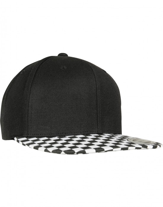 Шапка с козирка в черно Checkerboard Snapback, Шапки с козирка - Lit.bg