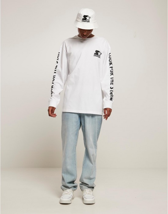 Мъжка блуза в бял цвят Starter Logo Oversize, Блузи - Lit.bg Мъжка блуза в бял цвят Starter Logo Oversize, Блузи - Lit.bg