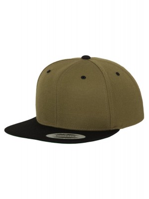 Шапка с козирка в цвят маслина Classic Snapback 2-Tone 