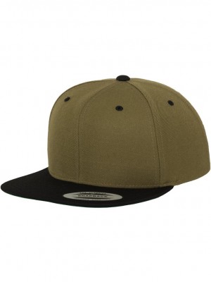 Шапка с козирка в цвят маслина Classic Snapback 2-Tone 