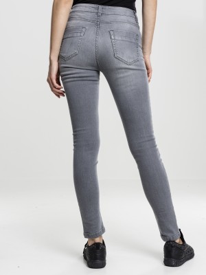Дамски дънки в сив цвят Urban Classics Ladies Skinny Denim Pants grey 