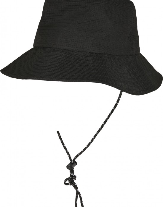 Шапка идиотка с връзка в черен цвят Adjustable Flexfit Bucket Hat, Идиотки - Lit.bg