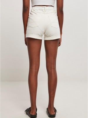 Дамски дънкови панталони в бял цвят Ladies Denim Shorts