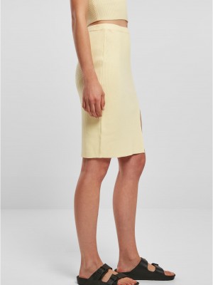 Дамска пола в жълт цвят Ladies Rib Knit Skirt