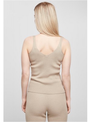 Дамски плетен потник в бежов цвят Ladies Top 