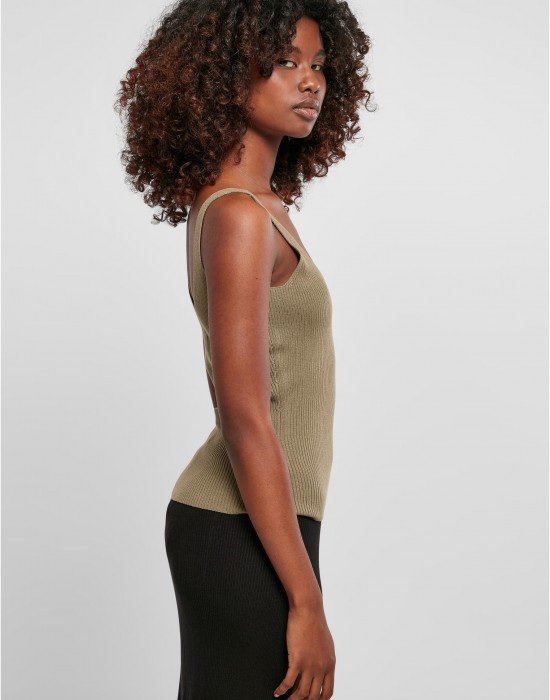 Дамски плетен потник в цвят каки Ladies Top, Топове - Lit.bg Дамски плетен потник в цвят каки Ladies Top, Топове - Lit.bg