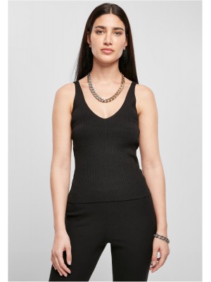 Дамски плетен потник в черен цвят Ladies Top 