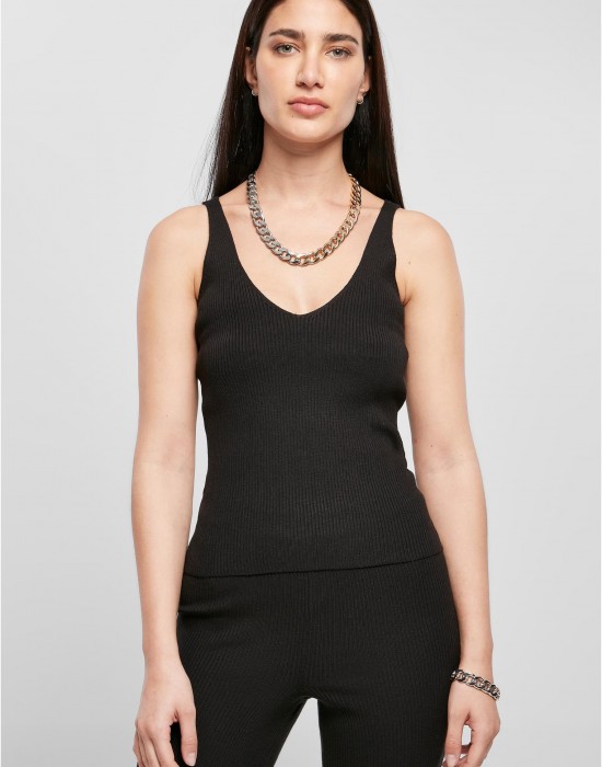 Дамски плетен потник в черен цвят Ladies Top, Топове - Lit.bg