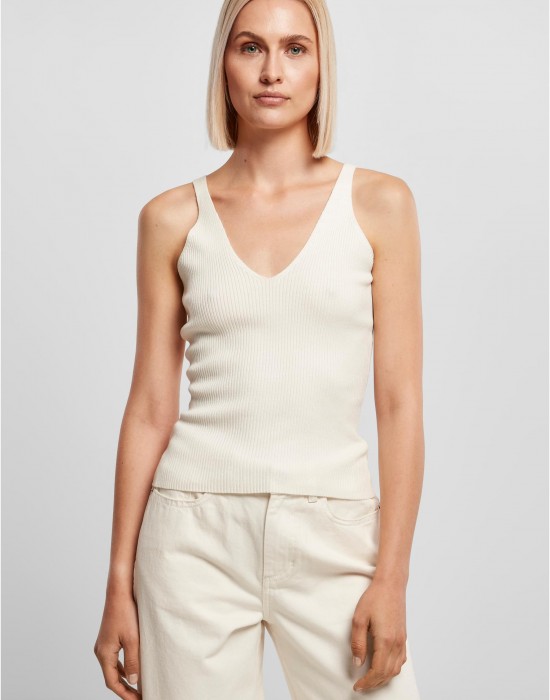 Дамски плетен потник в цвят екрю Ladies Top, Топове - Lit.bg