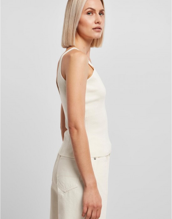 Дамски плетен потник в цвят екрю Ladies Top, Топове - Lit.bg