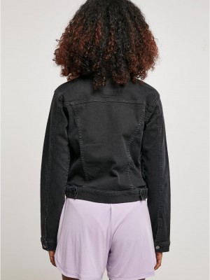 Дамско дънково яке в черен цвят Ladies Denim Jacket