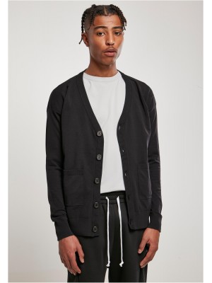 Мъжка жилетка в черен цвят Fine Cardigan