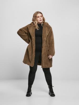 Дамско палто в кафяв цвят Ladies Oversized Coat