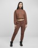 Дамски къс суичър в кафяво Ladies Cropped Oversized Sweat, Суичъри - Lit.bg