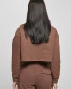 Дамски къс суичър в кафяво Ladies Cropped Oversized Sweat, Суичъри - Lit.bg