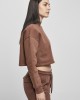 Дамски къс суичър в кафяво Ladies Cropped Oversized Sweat, Суичъри - Lit.bg