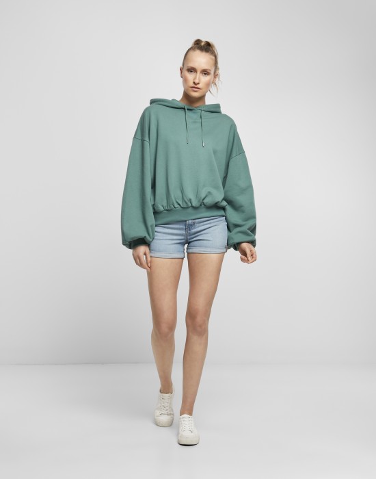 Дамски широк суичър в зелено Ladies Oversized Hoody, Суичъри - Lit.bg