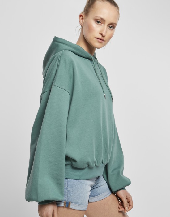 Дамски широк суичър в зелено Ladies Oversized Hoody, Суичъри - Lit.bg