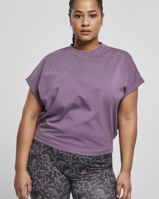 Дамска тениска в лилаво Ladies Short Pigment Dye Cut On Sleeve Tee