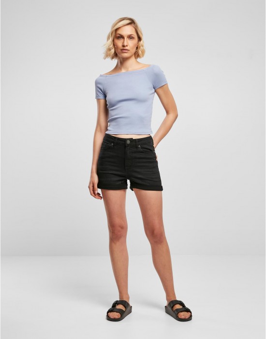 Дамски топ в светлосиньо Ladies Off Shoulder Rib Tee, Тениски - Lit.bg Дамски топ в светлосиньо Ladies Off Shoulder Rib Tee, Тениски - Lit.bg