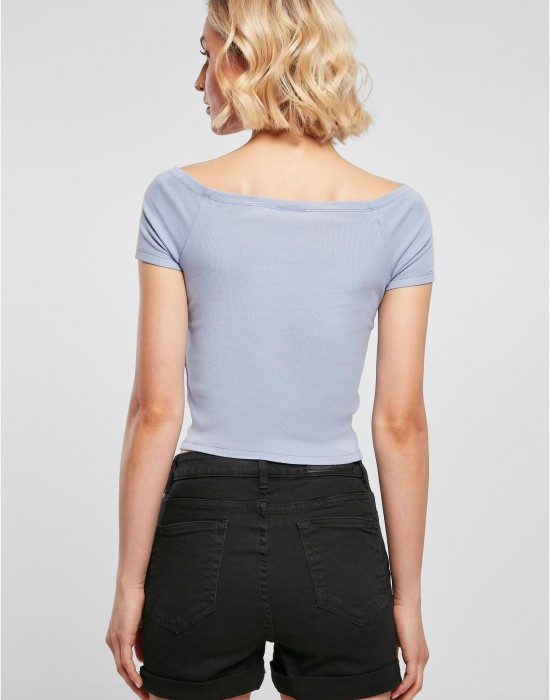 Дамски топ в светлосиньо Ladies Off Shoulder Rib Tee, Тениски - Lit.bg Дамски топ в светлосиньо Ladies Off Shoulder Rib Tee, Тениски - Lit.bg
