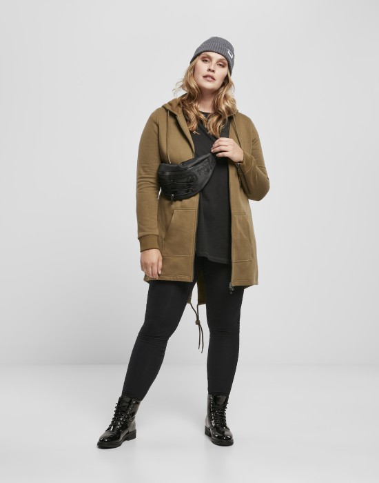 Дамска спортна парка в цвят маслина Ladies Sweat Parka, Суичъри - Lit.bg