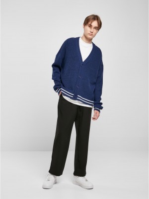 Мъжка плетена жилетка в син цвят Urban Classics