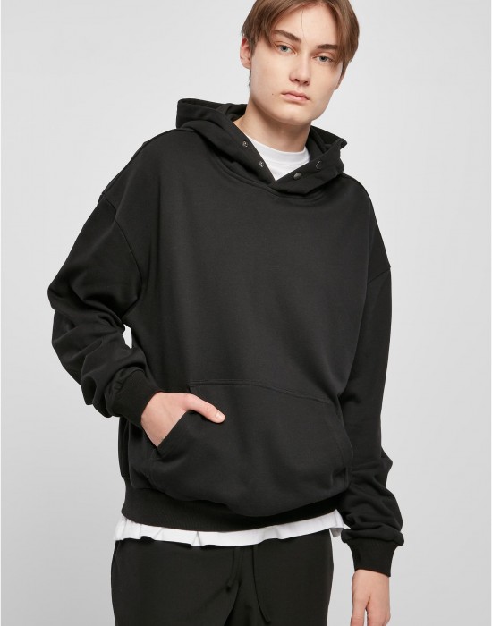 Мъжки суичър с качулка в черен цвят Urban Classics Snap Hoody, Суичъри - Lit.bg Мъжки суичър с качулка в черен цвят Urban Classics Snap Hoody, Суичъри - Lit.bg