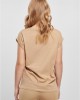 Дамска тениска в бежов цвят Urban Classics Ladies Shoulder Tee, Тениски - Lit.bg