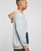 Мъжки суичър с качулка в цветен десен Urban Classics Color Hoody summerblue/darkblue, Суичъри - Lit.bg