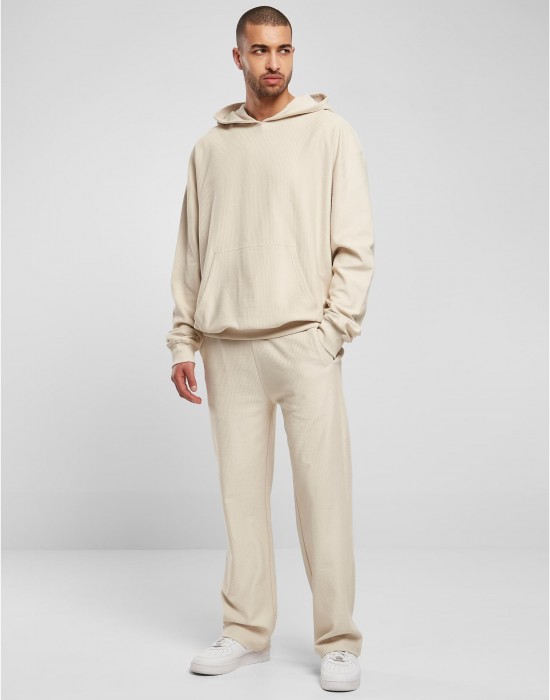 Мъжки суичър с качулка в цвят екрю Urban Classics Terry Hoody, Суичъри - Lit.bg