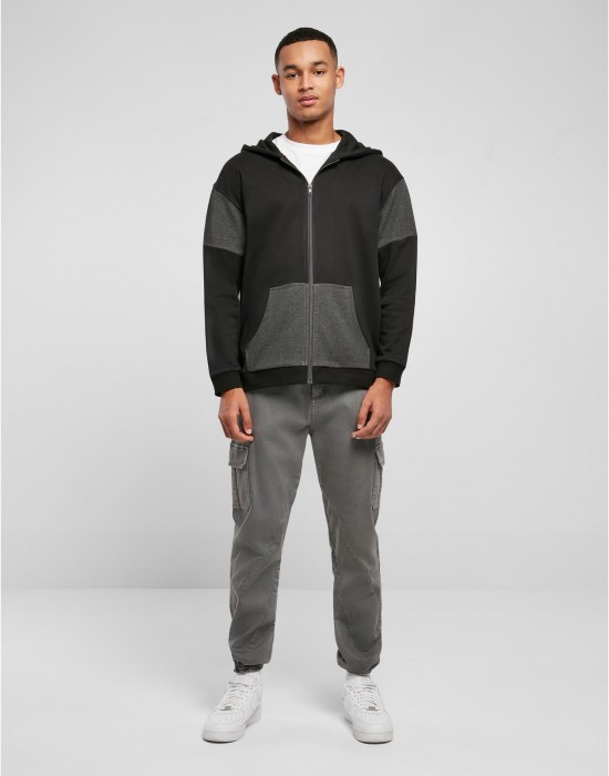 Мъжки суичър с цип в черен цвят Urban Classics Zip Hoody, Суичъри с цип - Lit.bg Мъжки суичър с цип в черен цвят Urban Classics Zip Hoody, Суичъри с цип - Lit.bg