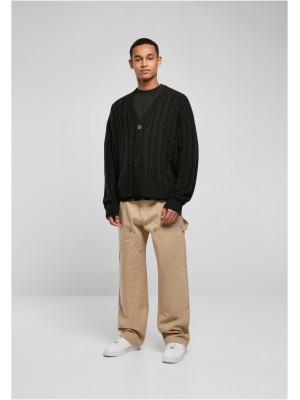Мъжка плетена жилетка в черен цвят Urban Classics Boxy Cardigan