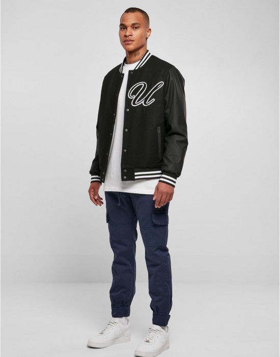 Мъжко колежанско яке в черен цвят Urban Classics College Jacket, Зимни якета - Lit.bg Мъжко колежанско яке в черен цвят Urban Classics College Jacket, Зимни якета - Lit.bg
