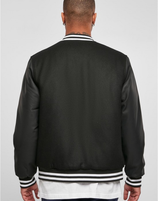 Мъжко колежанско яке в черен цвят Urban Classics College Jacket, Зимни якета - Lit.bg Мъжко колежанско яке в черен цвят Urban Classics College Jacket, Зимни якета - Lit.bg
