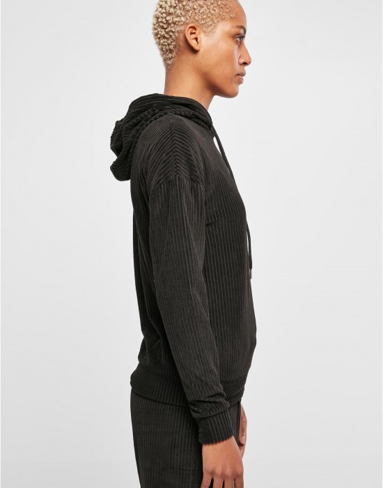 Дамски суичър с качулка в черен цвят Urban Classics Ladies Velvet Hoody, Суичъри - Lit.bg Дамски суичър с качулка в черен цвят Urban Classics Ladies Velvet Hoody, Суичъри - Lit.bg