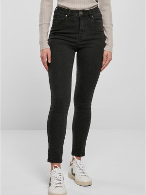 Дамски дънки в черен цвят Urban Classics High Waist Skinny Jeans