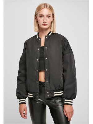 Дамско колежанско яке в черен цвят Urban Classics Ladies College Jacket