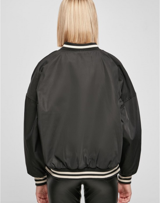 Дамско колежанско яке в черен цвят Urban Classics Ladies College Jacket, Якета - Lit.bg Дамско колежанско яке в черен цвят Urban Classics Ladies College Jacket, Якета - Lit.bg