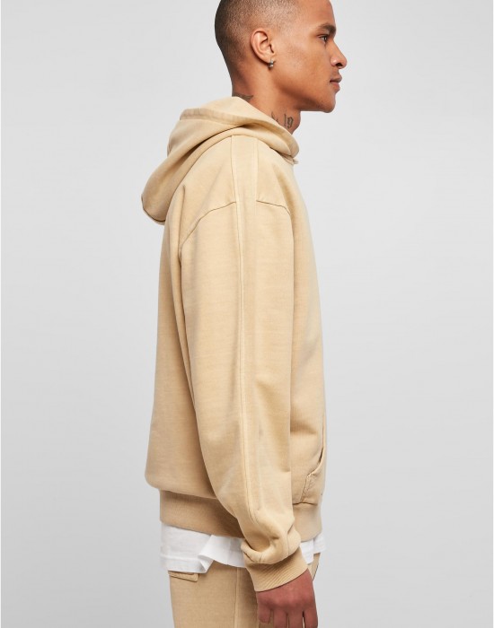 Мъжки суичър с качулка в бежов цвят Urban Classics Terry Hoody, Суичъри - Lit.bg
