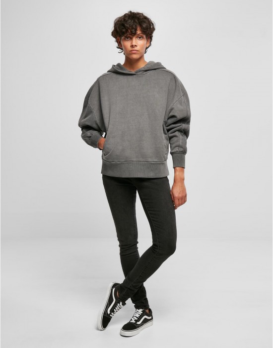 Дамски суичър с качулка в цвят графит Urban Classics Terry Hoody, Суичъри - Lit.bg Дамски суичър с качулка в цвят графит Urban Classics Terry Hoody, Суичъри - Lit.bg
