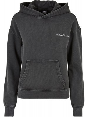 Дамски суичър с качулка в черен цвят Urban Classics Terry Hoody