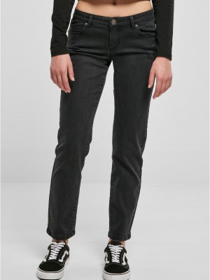 Дамски дънки с ниска талия в черен цвят Urban Classics Ladies Denim Pants
