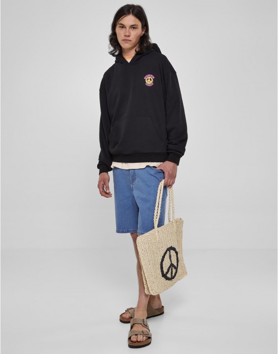 Мъжки суичър с качулка в черен цвят Urban Classics Peace Hoody, Суичъри - Lit.bg Мъжки суичър с качулка в черен цвят Urban Classics Peace Hoody, Суичъри - Lit.bg