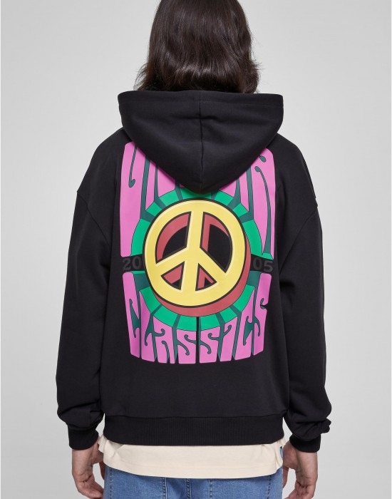 Мъжки суичър с качулка в черен цвят Urban Classics Peace Hoody, Суичъри - Lit.bg Мъжки суичър с качулка в черен цвят Urban Classics Peace Hoody, Суичъри - Lit.bg