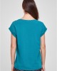 Дамска тениска в цвят тюркоаз Urban Classics Ladies Shoulder Tee, Тениски - Lit.bg