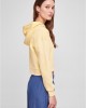Дамски къс суичър с качулка в жълт цвят Urban Classics Terry Hoody, Суичъри - Lit.bg